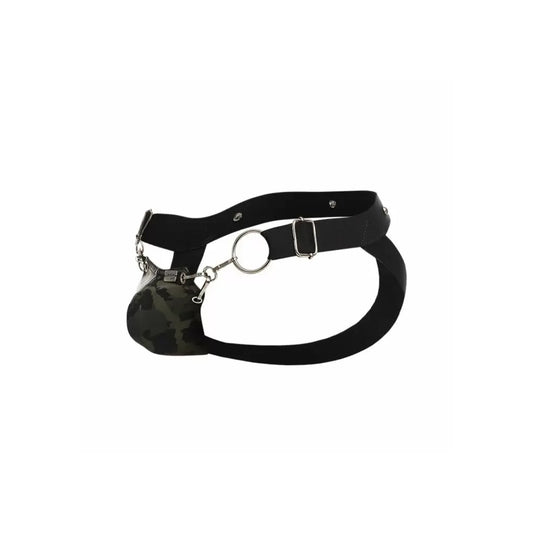 Dngeon Snap Jockstrap Army One Size | 804859876362 | Available at EroticWarehouse.com
