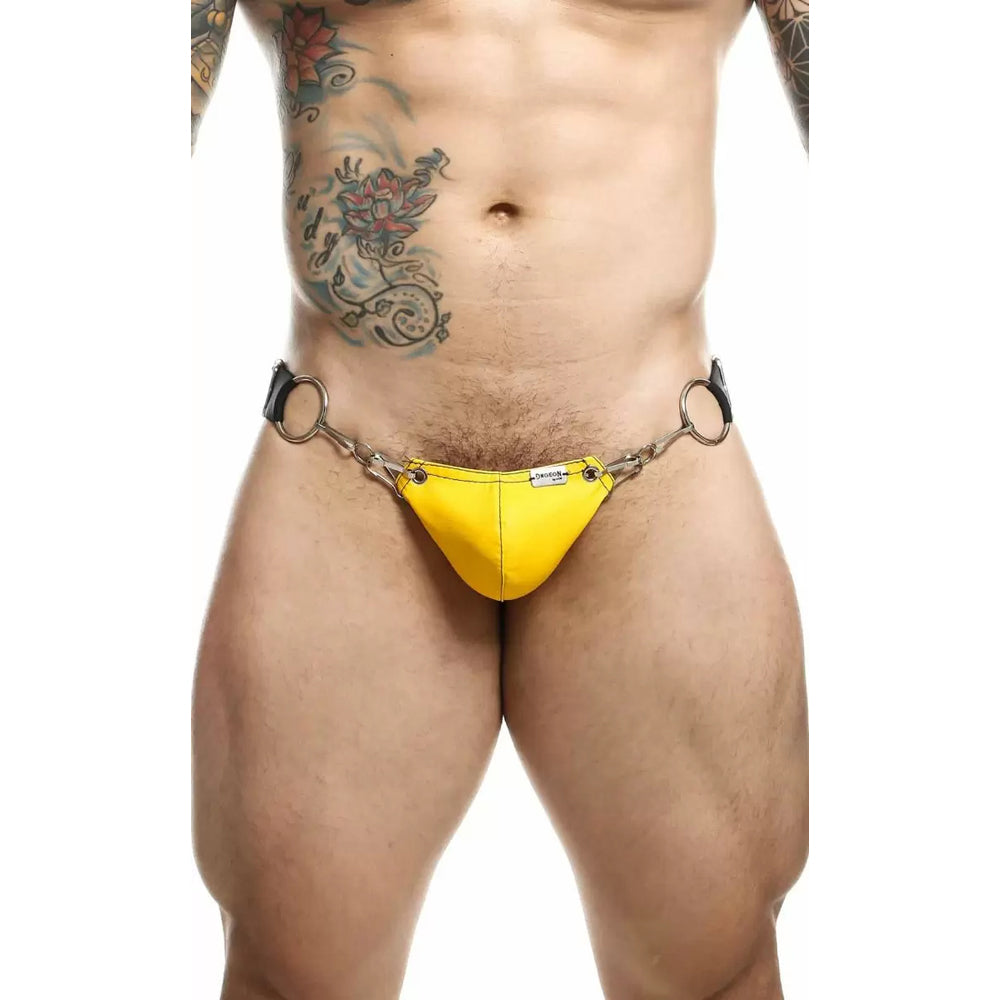 Dngeon Snap Jockstrap Yellow One Size | 804859876393 | Available at EroticWarehouse.com