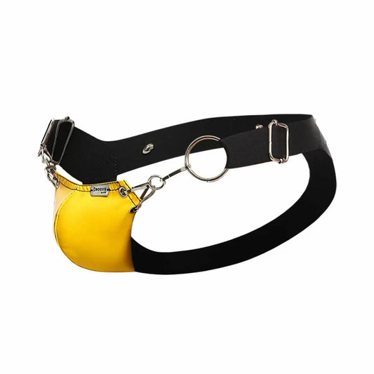 Dngeon Snap Jockstrap Yellow One Size | 804859876393 | Available at EroticWarehouse.com