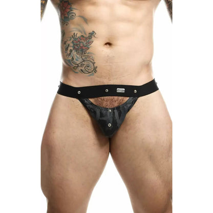 Dngeon Peekaboo Jockstrap Midnight One Size | 804859876416 | Available at EroticWarehouse.com