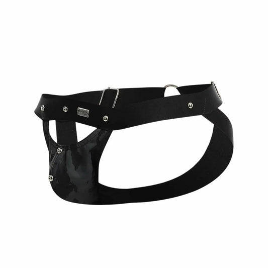Dngeon Peekaboo Jockstrap Midnight One Size | 804859876416 | Available at EroticWarehouse.com