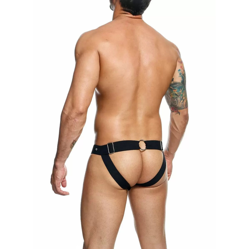 Dngeon Peekaboo Jockstrap Yellow One Size | 804859876430 | Available at EroticWarehouse.com