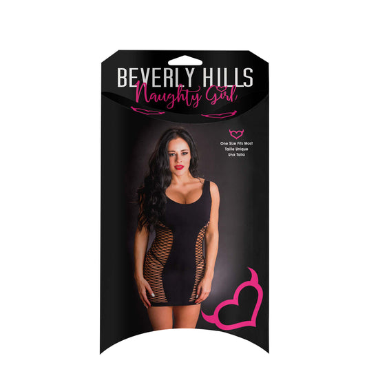 Ladies Peek A Boo Tank Dress Black | 809565035027 | Available at EroticWarehouse.com