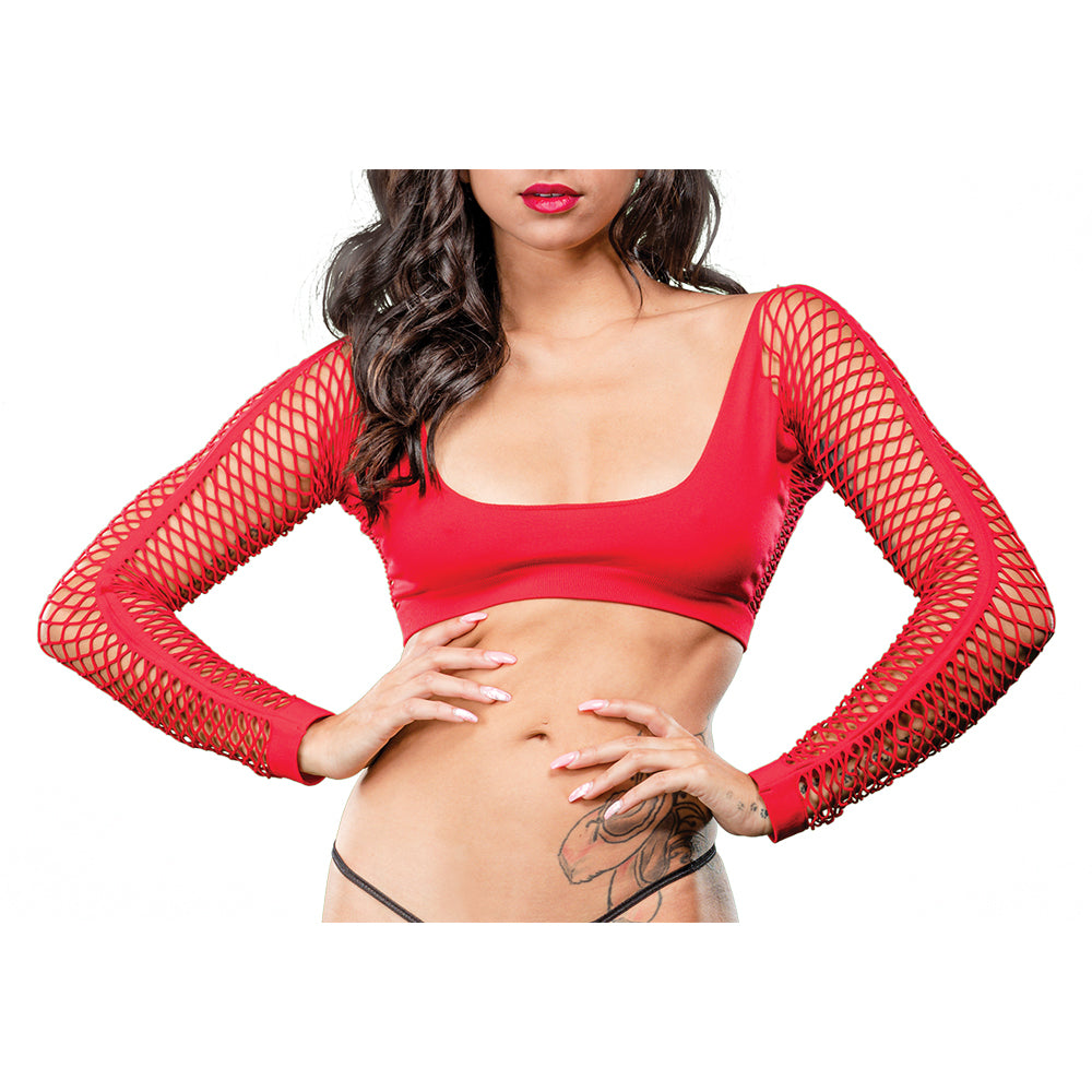 Ladies Hot Sexy Crotchless Short Style With Mesh Bottom And Buttless Leggings Red | 809565038417 | Available at EroticWarehouse.com