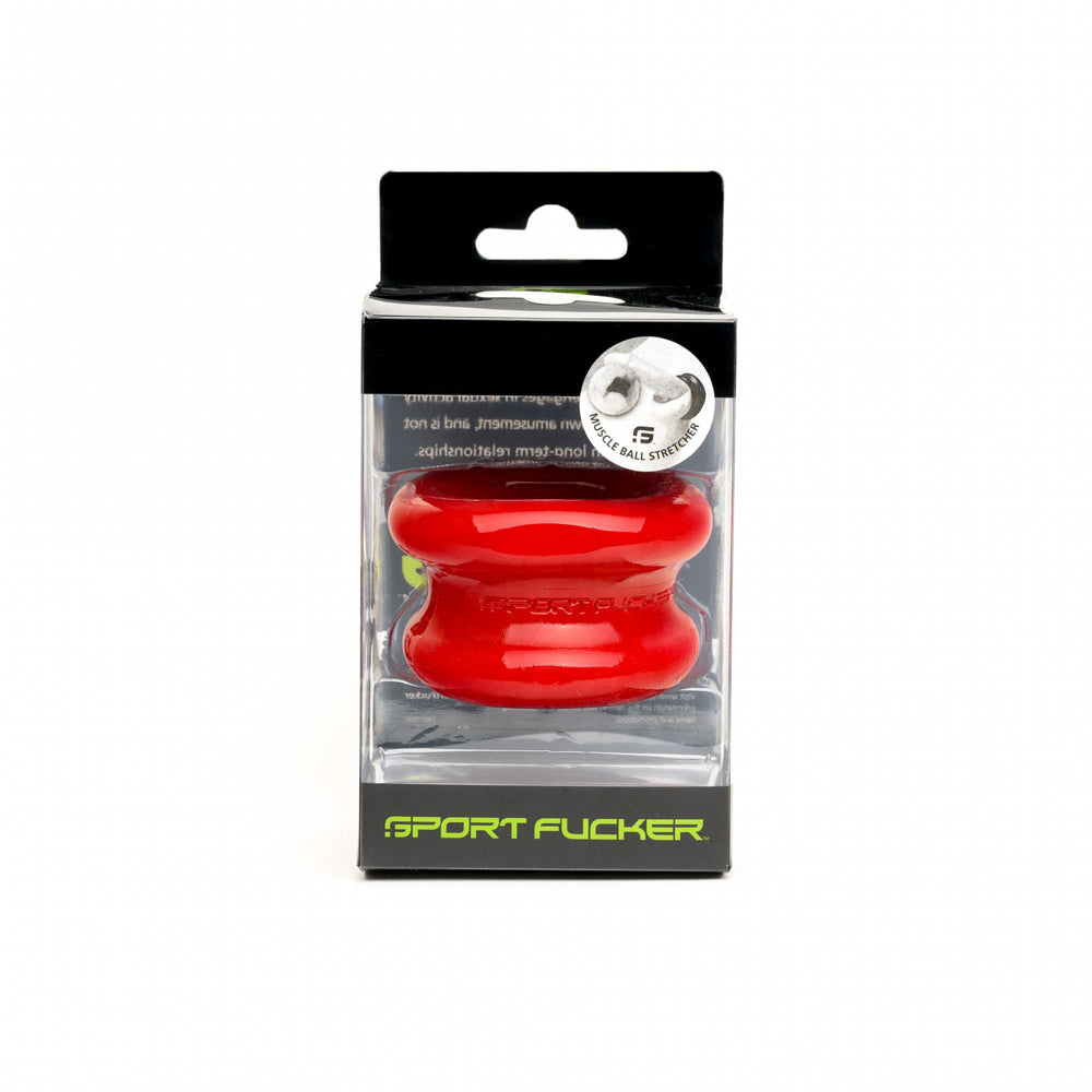 Sport Fucker Muscle Ball Stretcher Tpe Red | 810001682859 | Available at EroticWarehouse.com