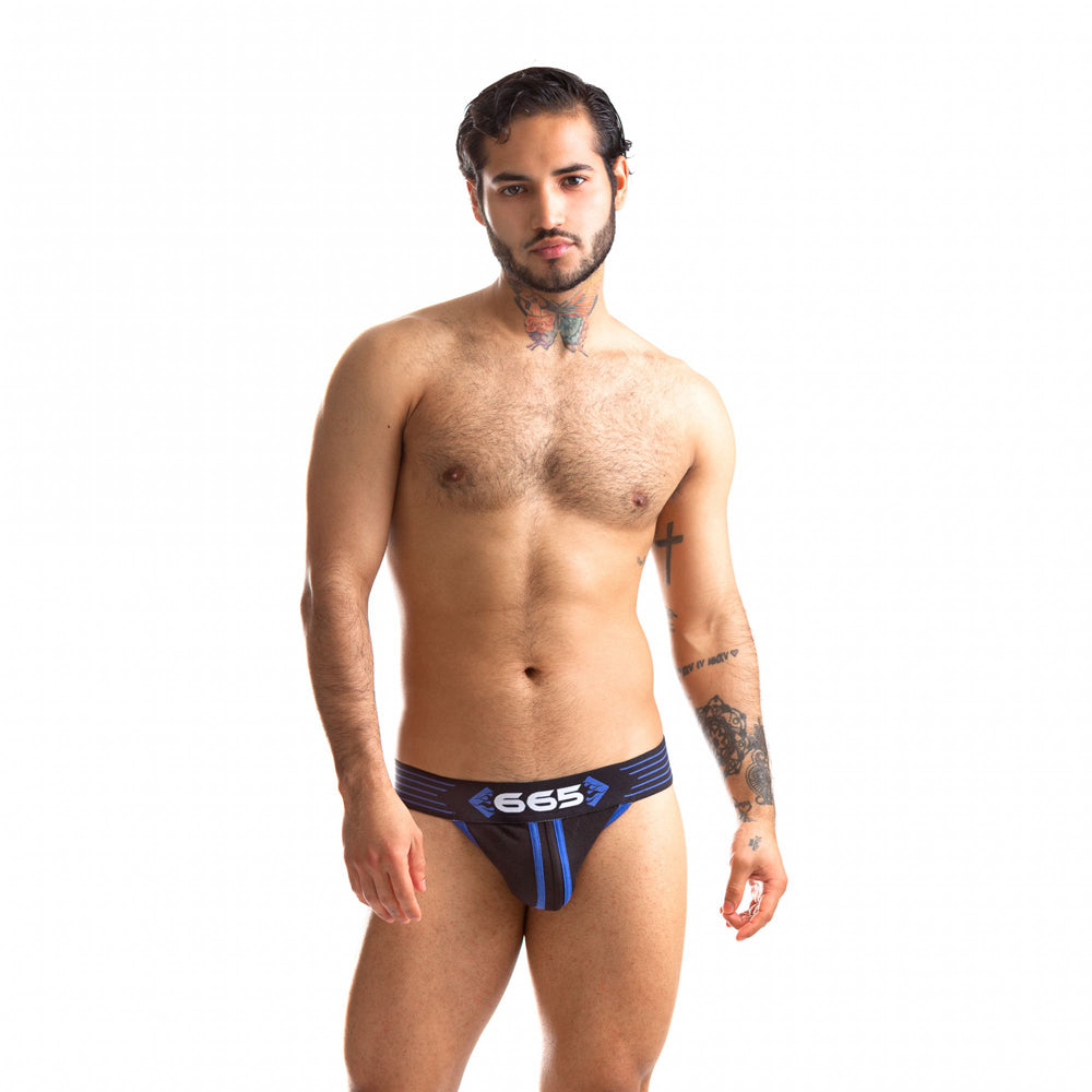 665 Rally Jockstrap Blue Large | 810001686130 | Available at EroticWarehouse.com