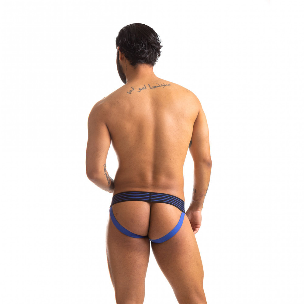 665 Rally Jockstrap Blue Large | 810001686130 | Available at EroticWarehouse.com