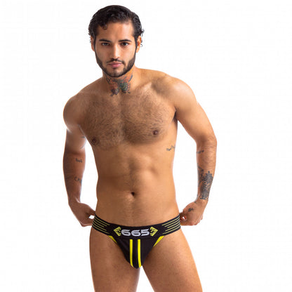 665 Rally Jockstrap Yellow Medium | 810001686222 | Available at EroticWarehouse.com
