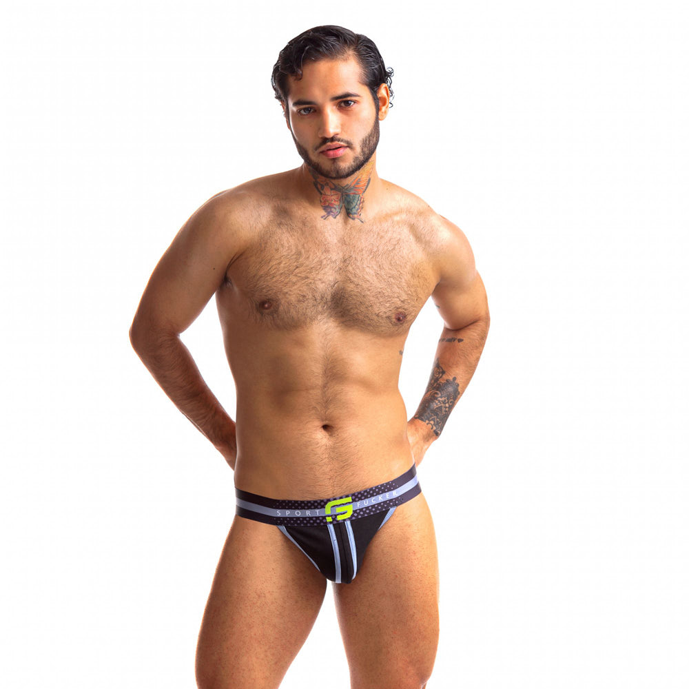 Sport Fucker Jersey Jock Black Md | 810001686277 | Available at EroticWarehouse.com