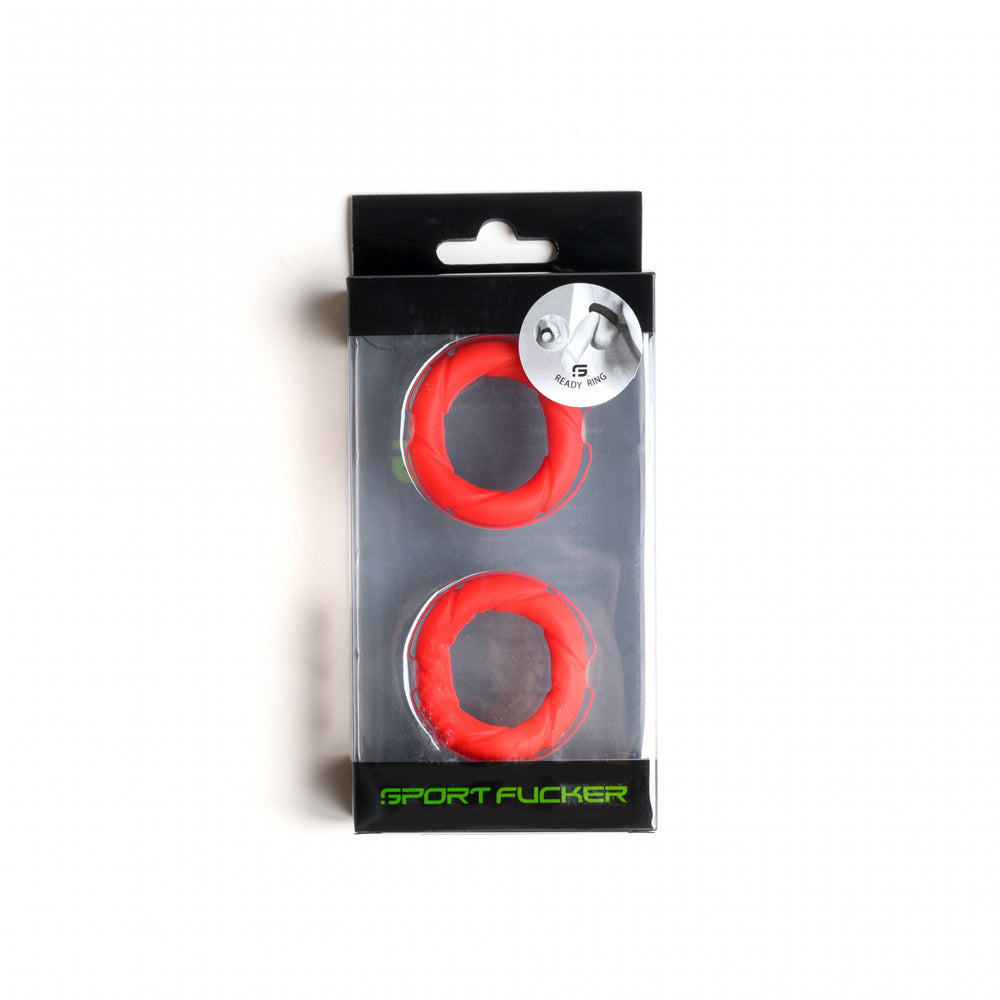 Sport Fucker Ready Rings Red | 810001687304 | Available at EroticWarehouse.com