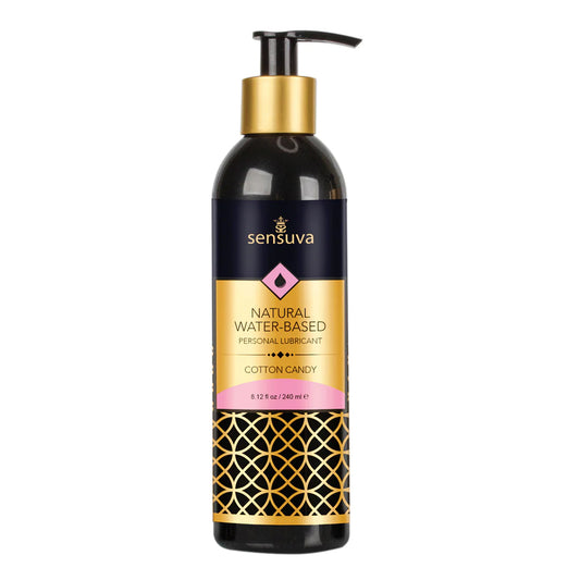 Natural Water-Based Personal Lubricant Cotton Candy 8 oz. Bottle | 810002661044 | Available at EroticWarehouse.com