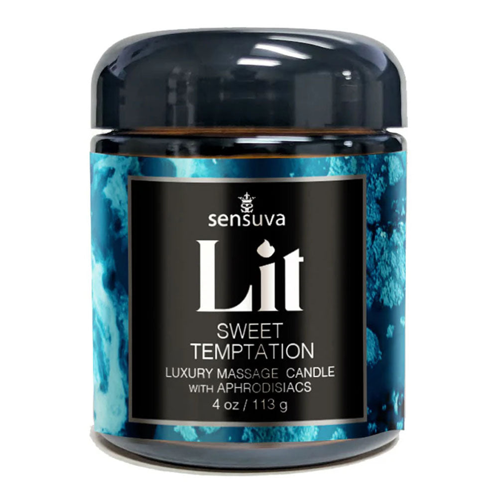 Lit Sweet Temptation Luxury Massage Candle 4 oz. | 810002661587 | Available at EroticWarehouse.com