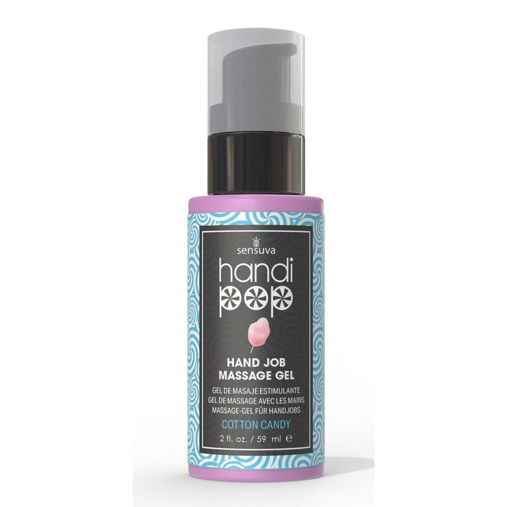 Handipop Edible Massage Gel Cotton Candy 2 oz. Bottle | 810002663826 | Available at EroticWarehouse.com