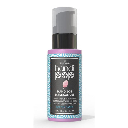 Handipop Edible Massage Gel Cotton Candy 2 oz. Bottle | 810002663826 | Available at EroticWarehouse.com