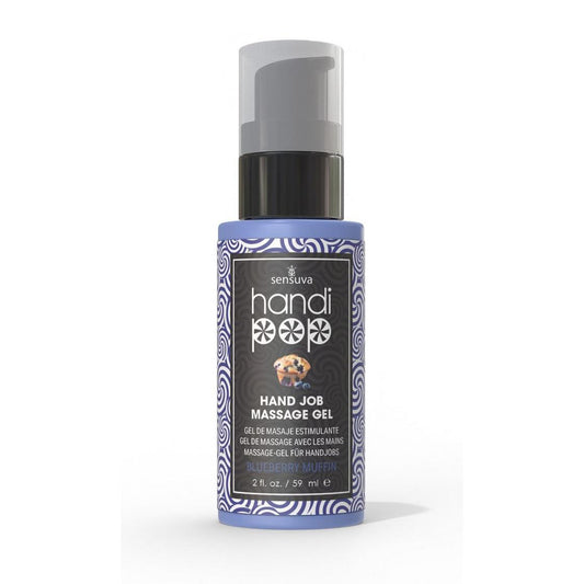 Handipop Edible Massage Gel Blueberry Muffin 2 oz. Bottle | 810002663895 | Available at EroticWarehouse.com