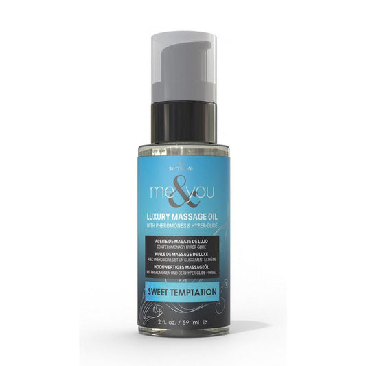 Me & You Massage Oil Sweet Temptation 2 oz. Bottle | 810002664489 | Available at EroticWarehouse.com
