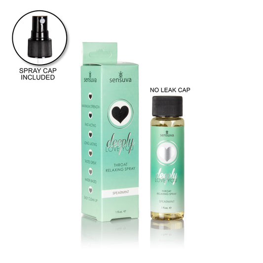 Deeply Love You Throat Relaxing Spray 1 oz. Bottle Spearmint | 810002665004 | Available at EroticWarehouse.com