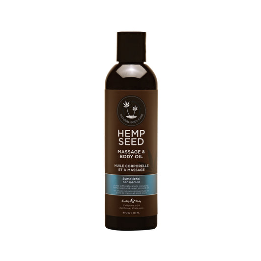 Hemp Seed Massage & Body Oil Sunsational 8 oz. | 810040290565 | Available at EroticWarehouse.com