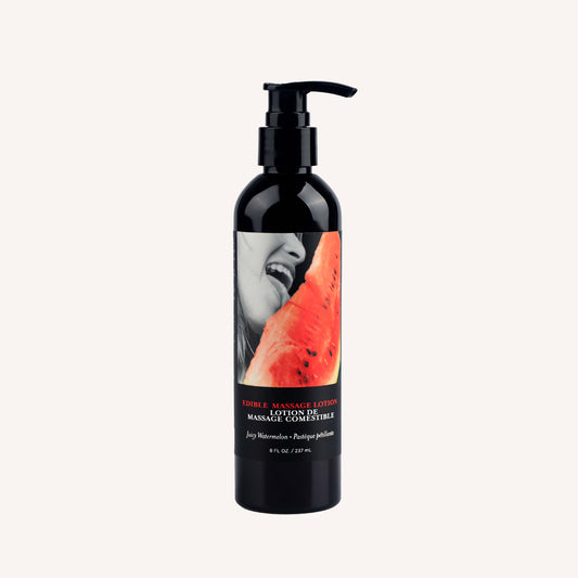 Edible Massage Lotion Watermelon 8 oz. | 810040294716 | Available at EroticWarehouse.com