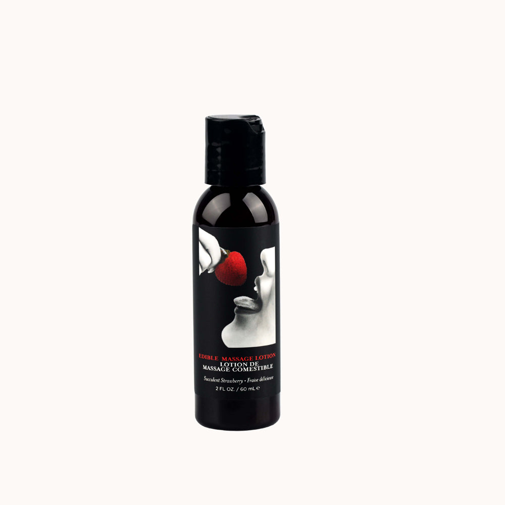 Edible Massage Lotion Strawberry 2 oz. | 810040294730 | Available at EroticWarehouse.com