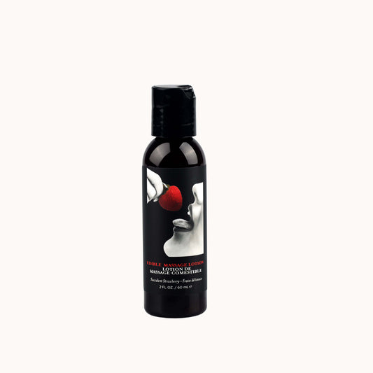 Edible Massage Lotion Strawberry 2 oz. | 810040294730 | Available at EroticWarehouse.com