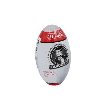 Get Lucky Quickies Ribbed And Stretchy Egg Male Masturbator W/Sleeve | 810046850510 | Available at EroticWarehouse.com