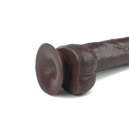 Get Lucky 9" Dual Layer Dong Dark Brown | 810046850619 | Available at EroticWarehouse.com