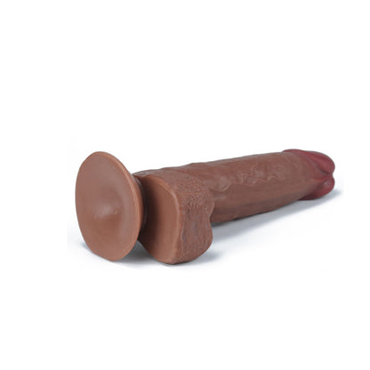 Get Lucky 7.5" Dual Layer Dong Light Brown | 810046850640 | Available at EroticWarehouse.com