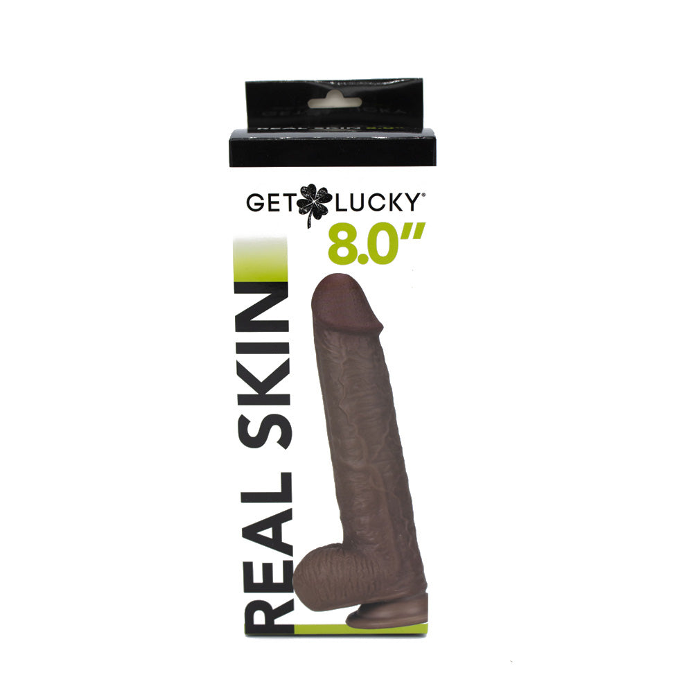 Get Lucky 8" Dual Layer Dong Light Brown | 810046850664 | Available at EroticWarehouse.com