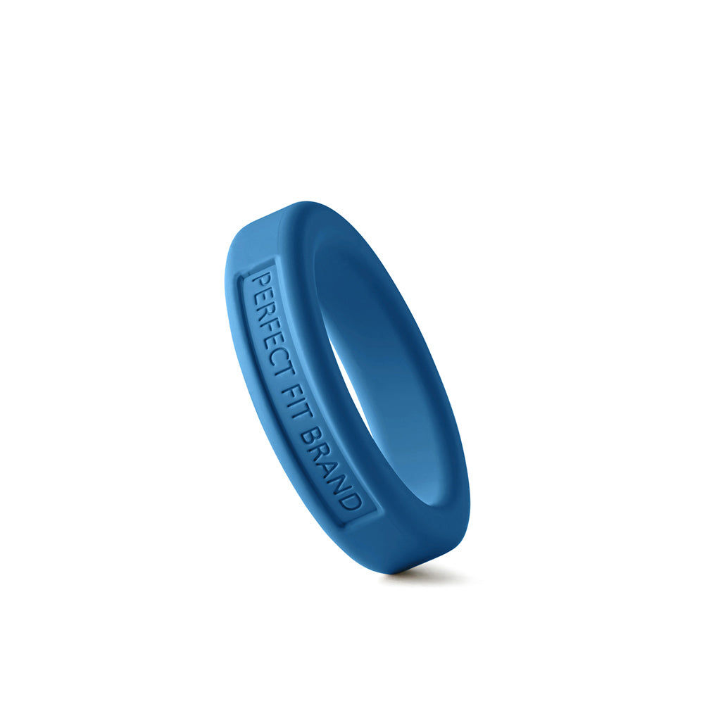 Classic 1.4" (36 mm) Silicone Med. Stretch Penis Ring Blue | 8101144804720 | Available at EroticWarehouse.com