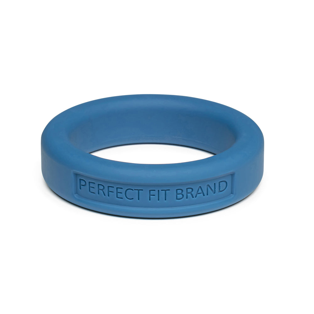 Classic 1.4" (36 mm) Silicone Med. Stretch Penis Ring Blue | 8101144804720 | Available at EroticWarehouse.com