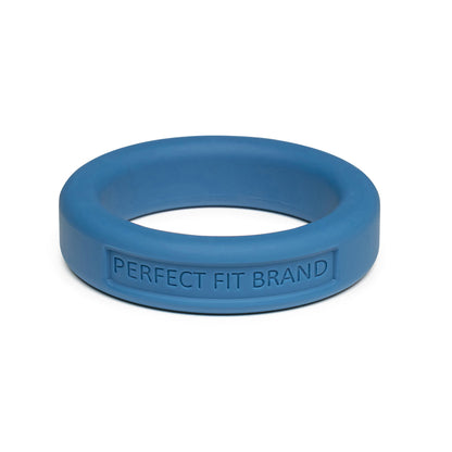 Classic 1.4" (36 mm) Silicone Med. Stretch Penis Ring Blue | 8101144804720 | Available at EroticWarehouse.com