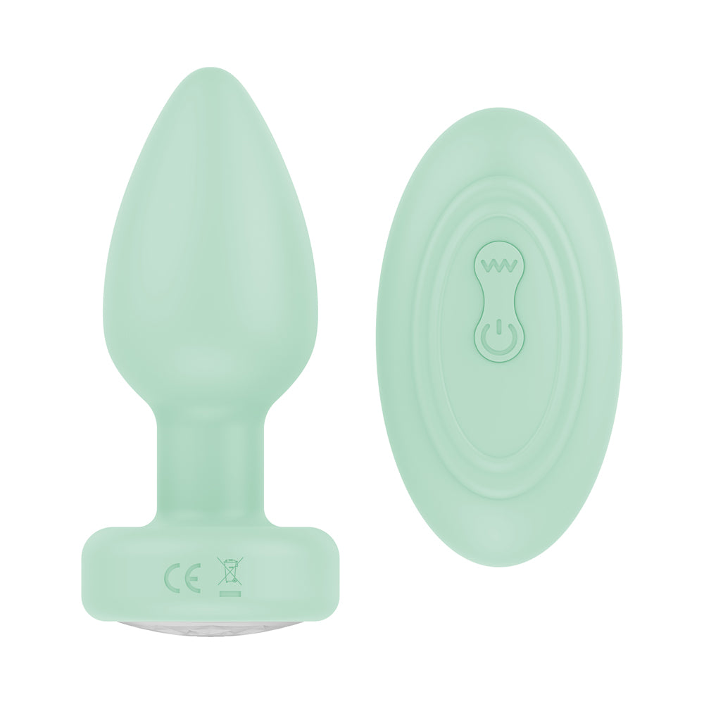 Pr17: Vibrating Plug W/ Remote Green | 810119281944 | Available at EroticWarehouse.com