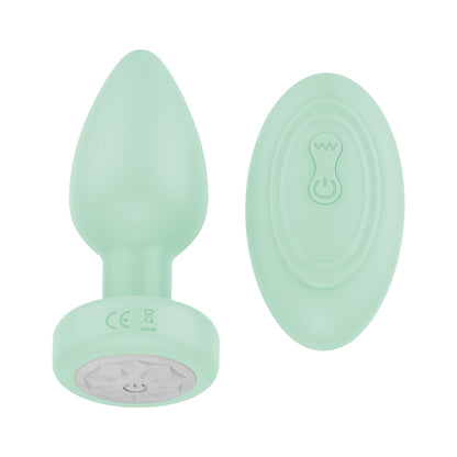 Pr17: Vibrating Plug W/ Remote Green | 810119281944 | Available at EroticWarehouse.com