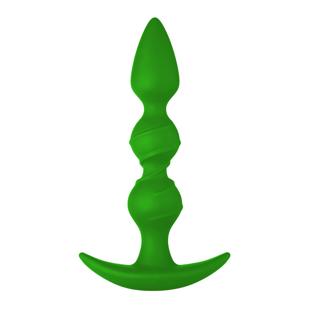 F-42R: Rattler Spiral Beads Green | 810119282057 | Available at EroticWarehouse.com
