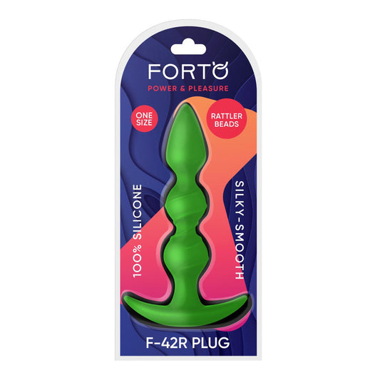 F-42R: Rattler Spiral Beads Green | 810119282057 | Available at EroticWarehouse.com
