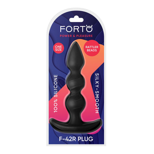 F-42R: Rattler Spiral Beads Black | 810119282064 | Available at EroticWarehouse.com