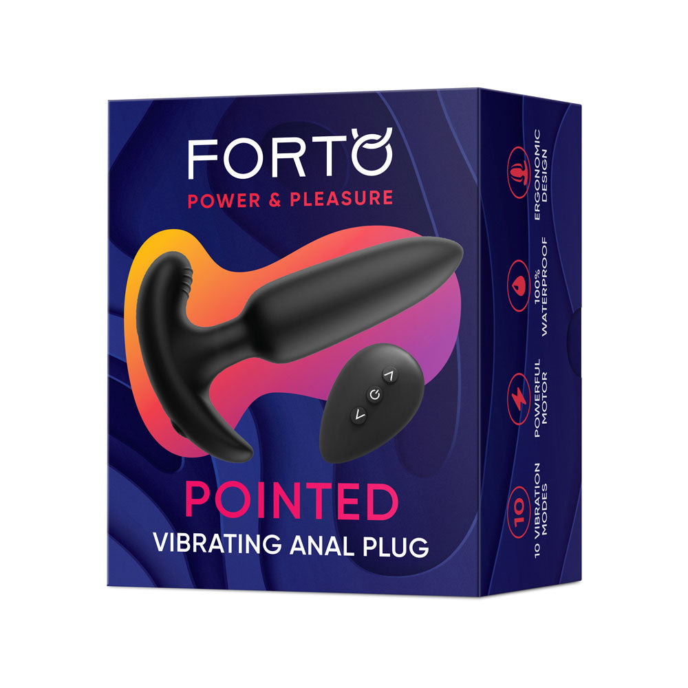 Pointed Vibrating Plug Black | 810119282941 | Available at EroticWarehouse.com