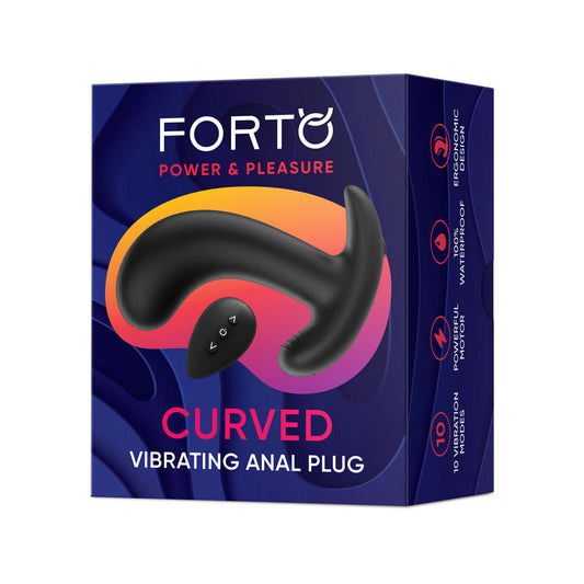 Curved Vibrating Plug Black | 810119282965 | Available at EroticWarehouse.com