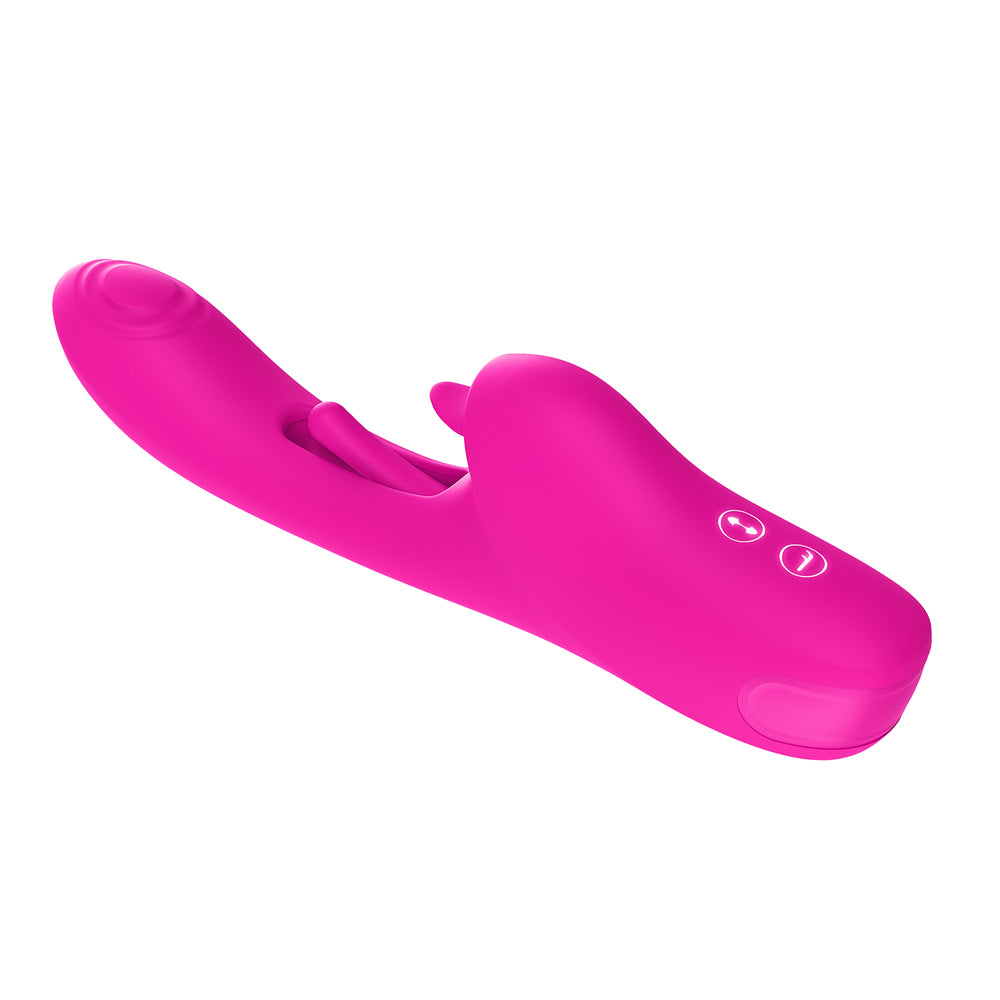 Tr46: Tapping Tongue Rabbit Vibrator Pink | 810119283467 | Available at EroticWarehouse.com