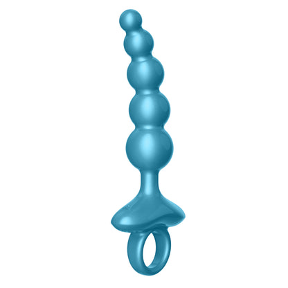 Cr23: Curved Ring Luv Beads Metallic Blue | 810119283658 | Available at EroticWarehouse.com