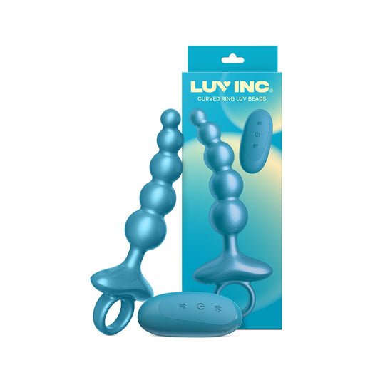 Cr23: Curved Ring Luv Beads Metallic Blue | 810119283658 | Available at EroticWarehouse.com