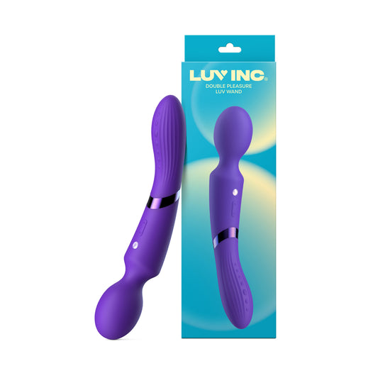 De39: Double-Ended Luv Wand Dark Purple | 810119283696 | Available at EroticWarehouse.com