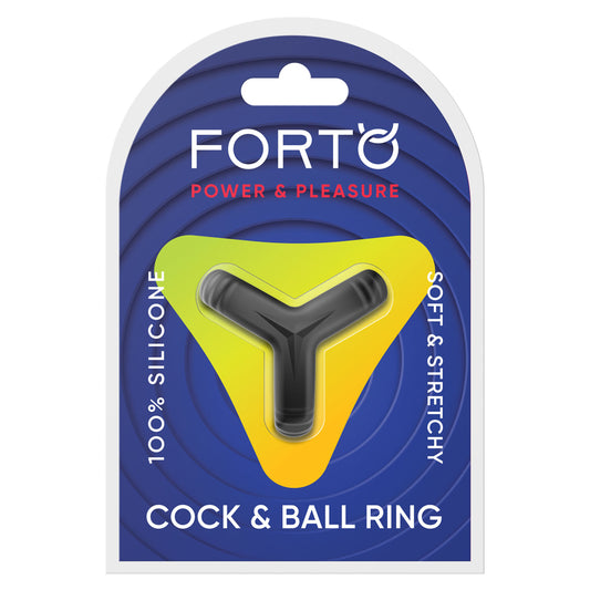 F-59: Tri Cock & Ball Ring Black | 810119283856 | Available at EroticWarehouse.com