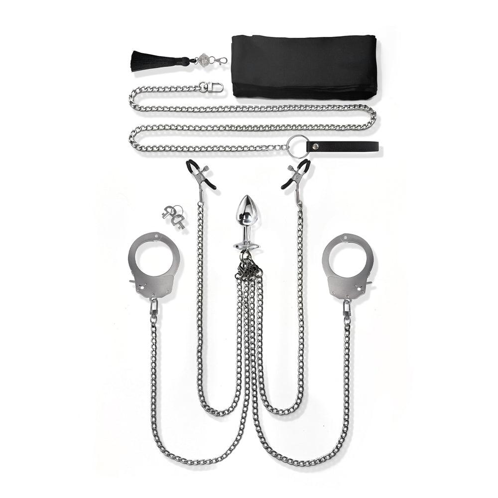 Nixie Interchangeable 8 Pc Bondage Kit Silver | 810126930071 | Available at EroticWarehouse.com