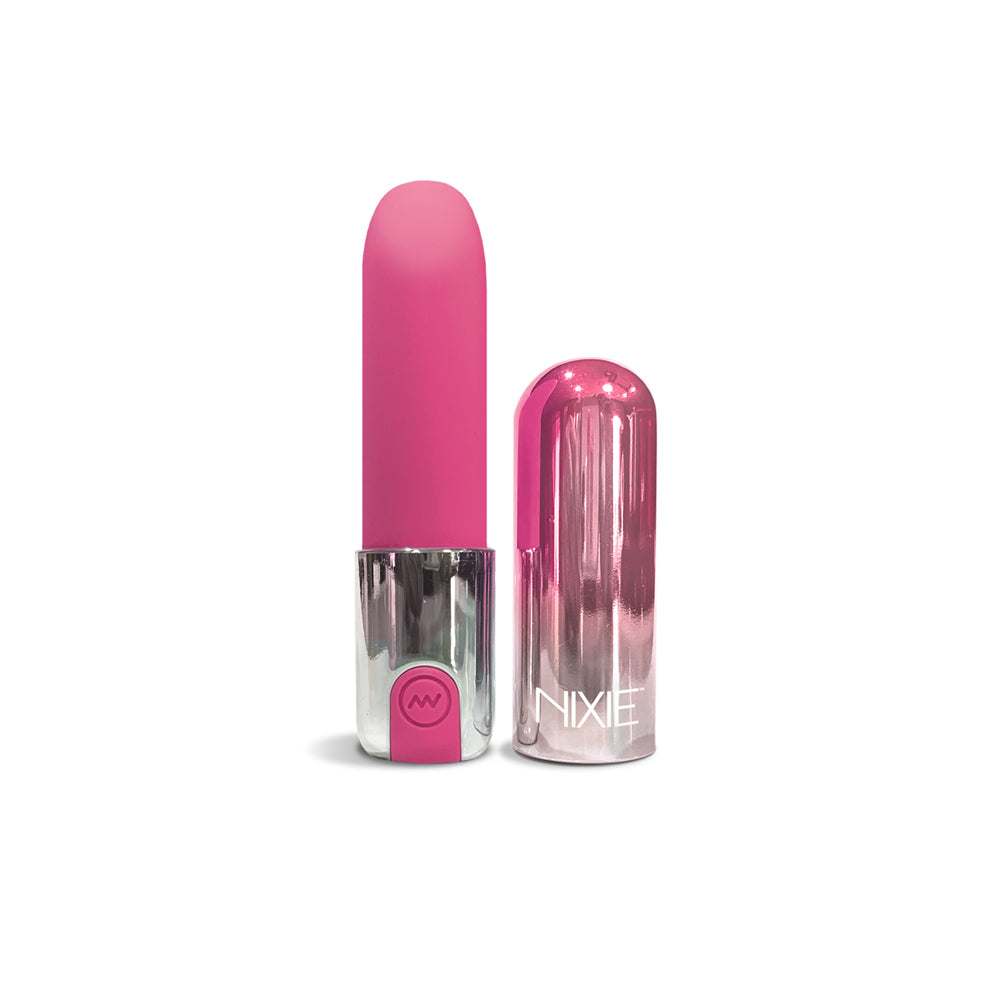 Nixie Smooch Rechargeable Lipstick Bullet Vibrator Pink Ombre | 810126930095 | Available at EroticWarehouse.com
