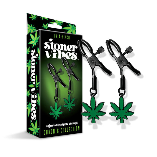 Stoner Vibes Chronic Collection Adjustable Nipple Clamps | 810126930149 | Available at EroticWarehouse.com