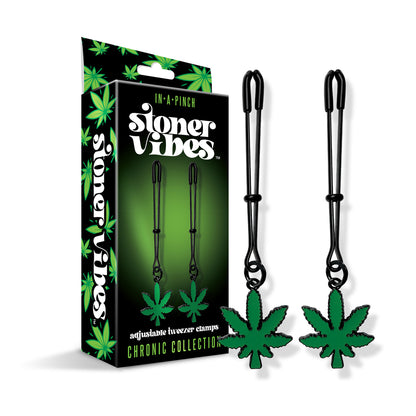 Stoner Vibes Chronic Collection Adjustable Tweezer Nipple Clamps | 810126930156 | Available at EroticWarehouse.com