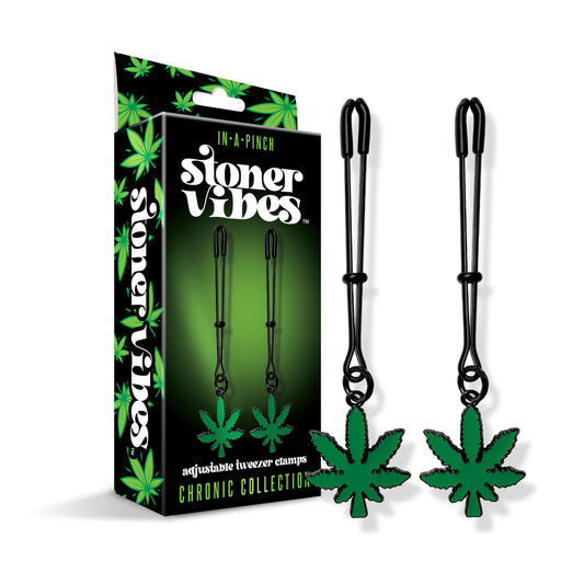 Stoner Vibes Chronic Collection Adjustable Tweezer Nipple Clamps | 810126930156 | Available at EroticWarehouse.com