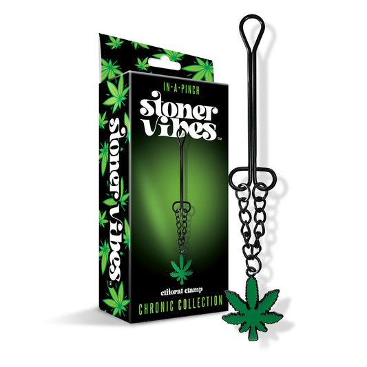 Stoner Vibes Chronic Collection Clitoral Clamp With Chain | 810126930163 | Available at EroticWarehouse.com